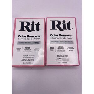 Lot of 2 RIT Color Remover, Laundry Treatment. 2oz, (4oz.‎ T), USA, New-in-Box!